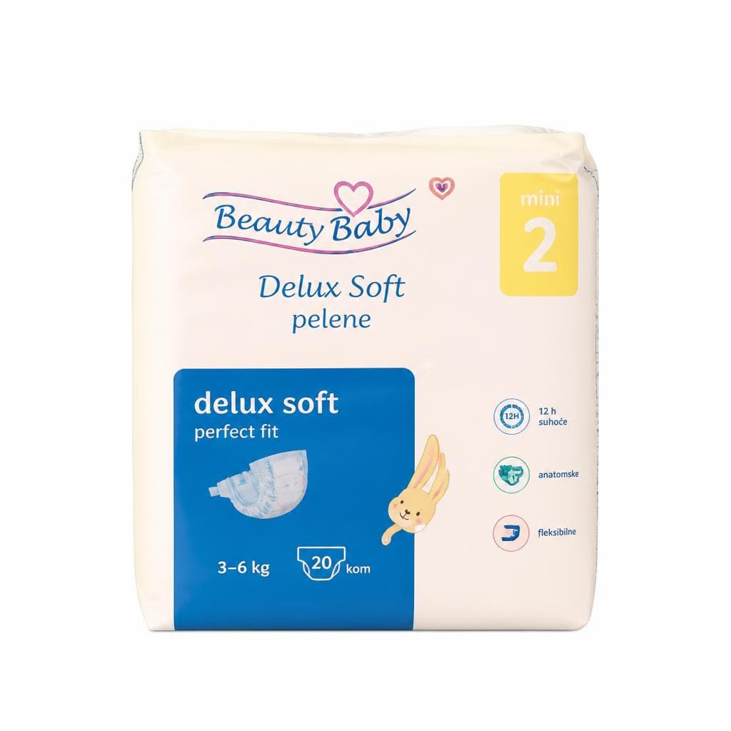 Beauty Baby Delux Soft pelene 20 kom - 32 kom Akcija u trgovini Mueller