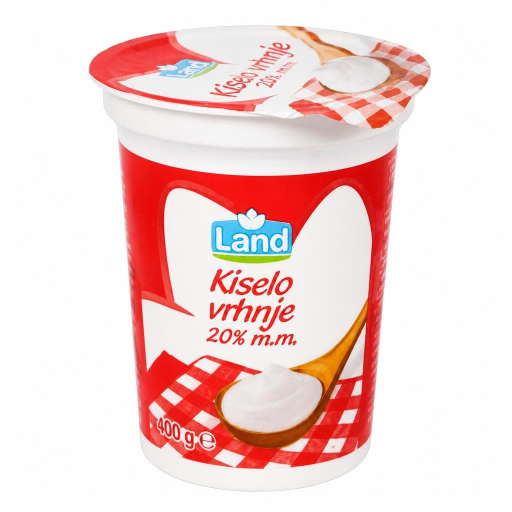 Land kiselo vrhnje 20% m.m. 400 g Akcija u trgovini Eurospin
