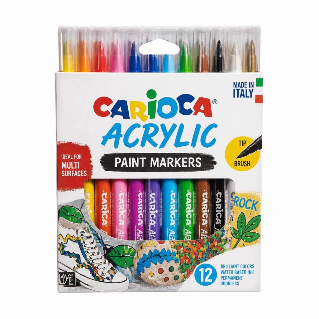 Carioca Acrylic flomasteri set 12 Akcija u trgovini Eurospin