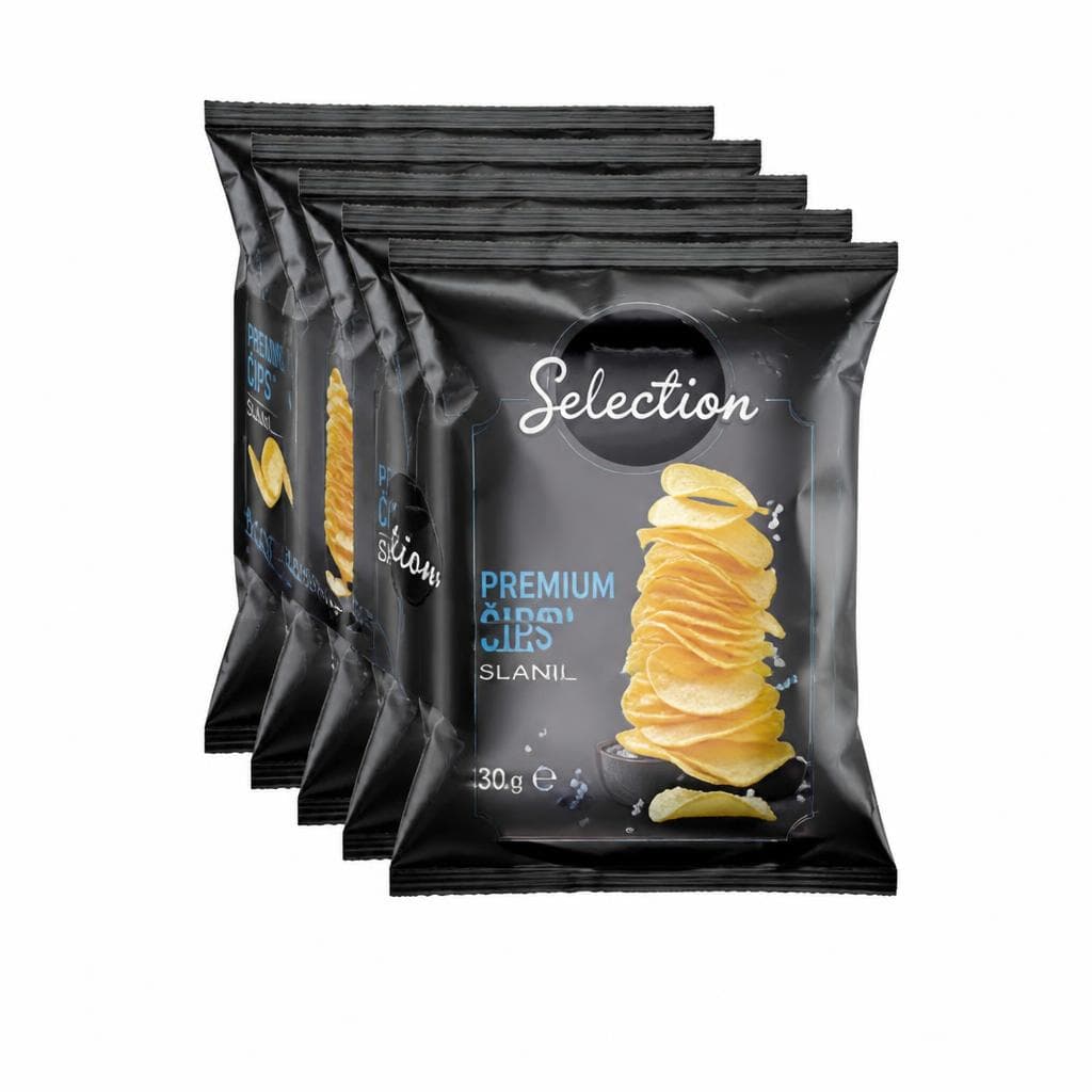 Selection premium čips slani 5 x 30 g Akcija u trgovini Plodine