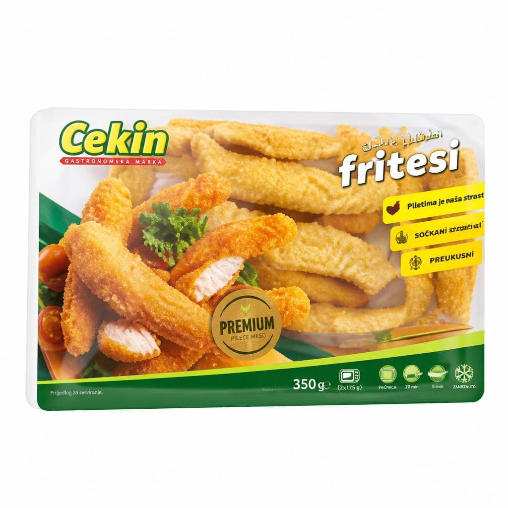 Cekin pileći panirani fritesi 350 g Akcija u trgovini Spar