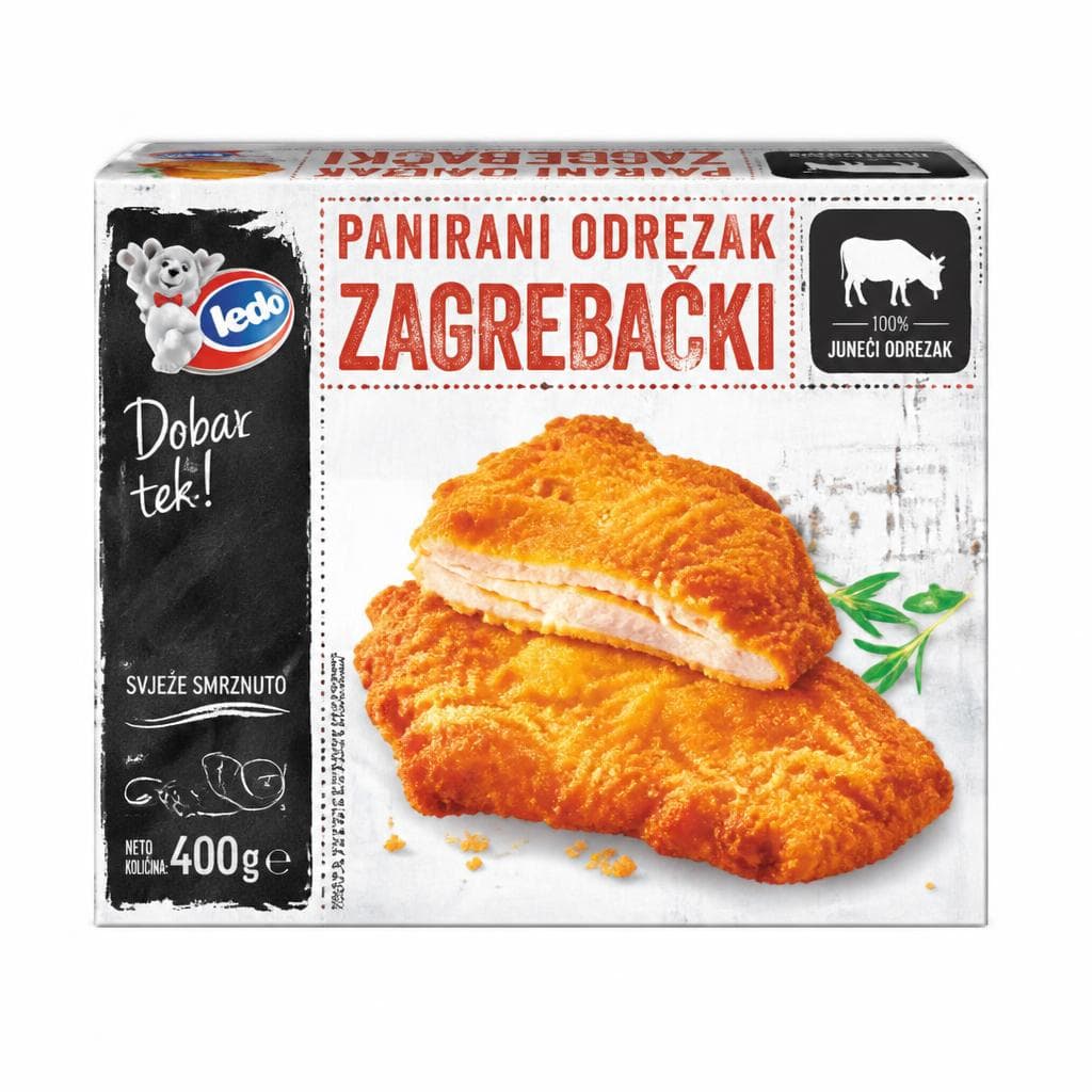 Zagrebački odrezak Ledo 400 g Akcija u trgovini Bakmaz