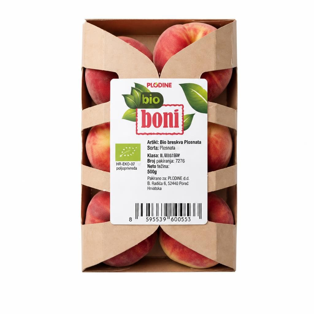 Boni BIO breskva plosnata 500 g Akcija u trgovini Plodine