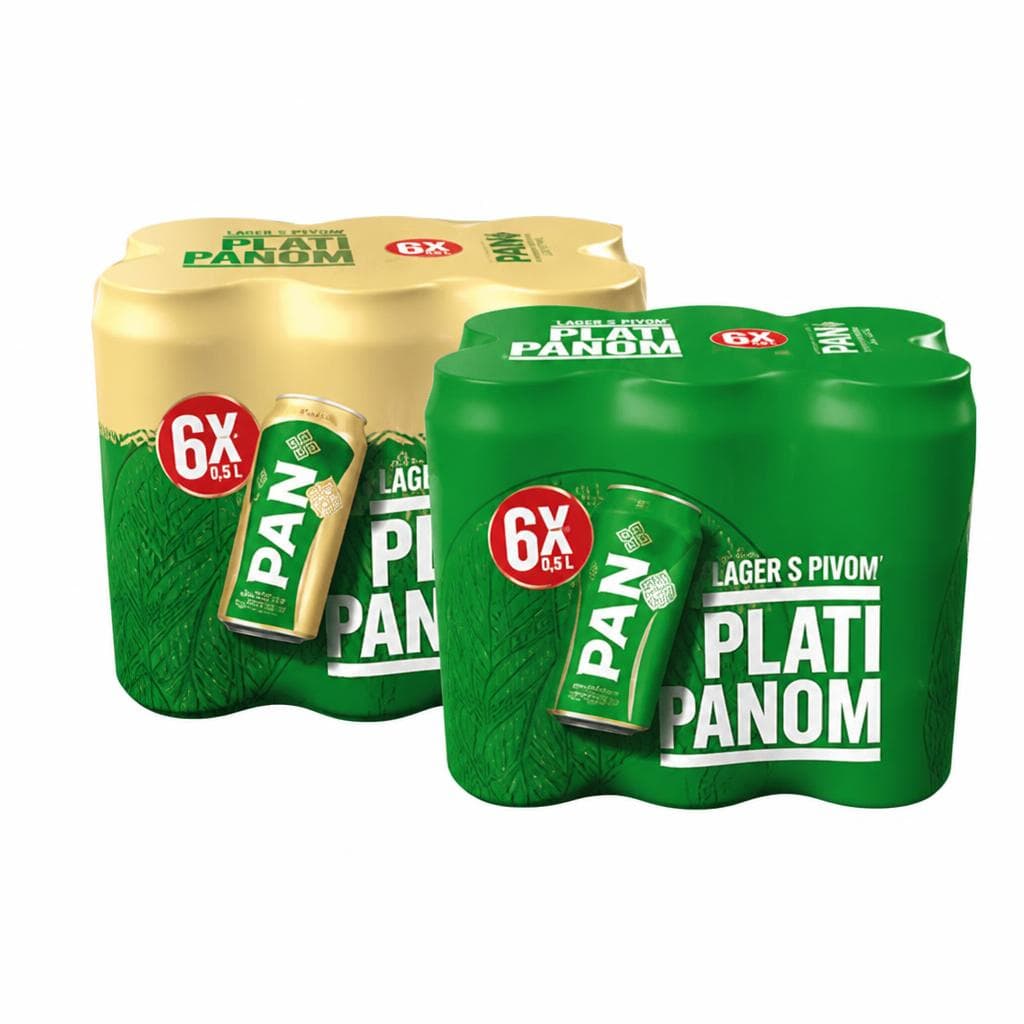 Pan pivo 6x0,5l Akcija u trgovini Konzum