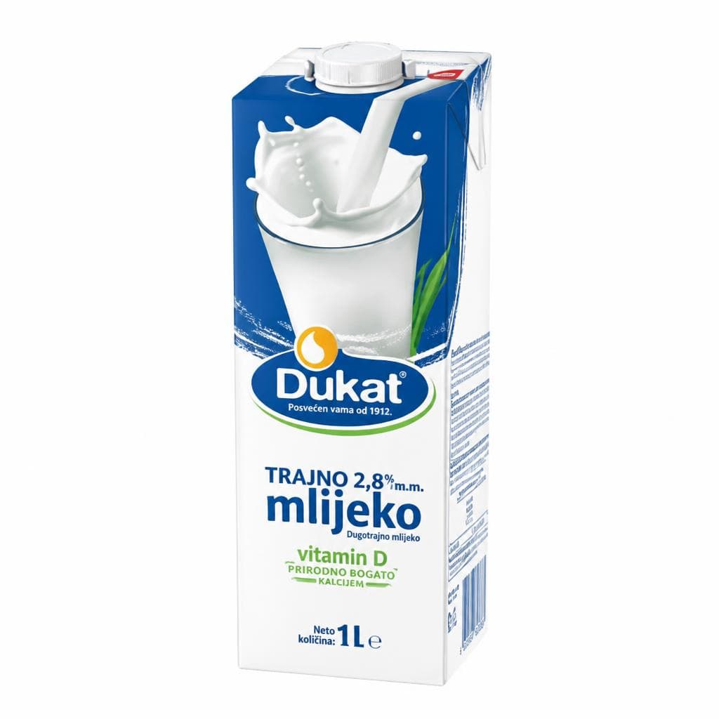 Dukat mlijeko trajno 2,8% m.m. 1 l Akcija u trgovini Studenac