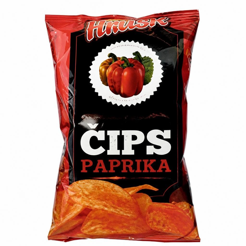 Hrusk čips paprika 90 g Akcija u trgovini Boso
