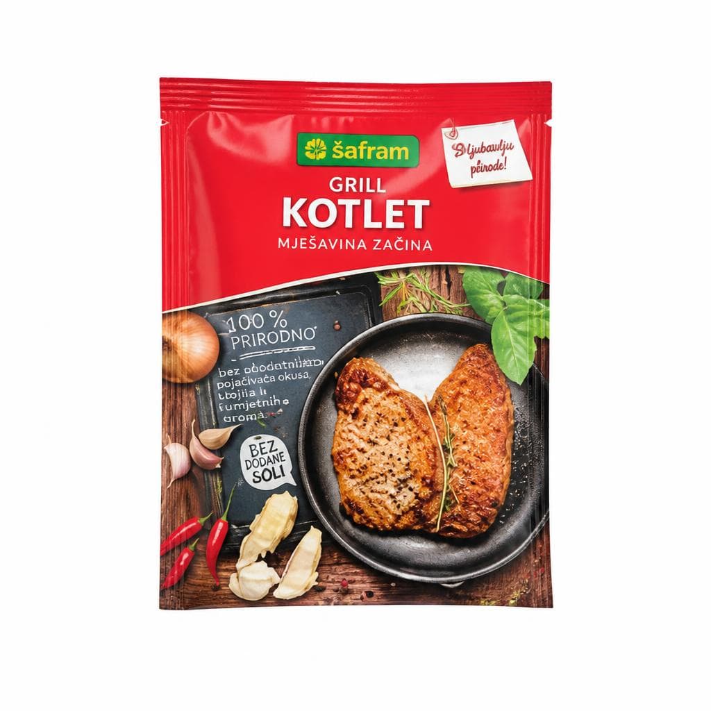 Šafram Grill mješavina začina kotlet/piletina 60 g Akcija u trgovini Pivac
