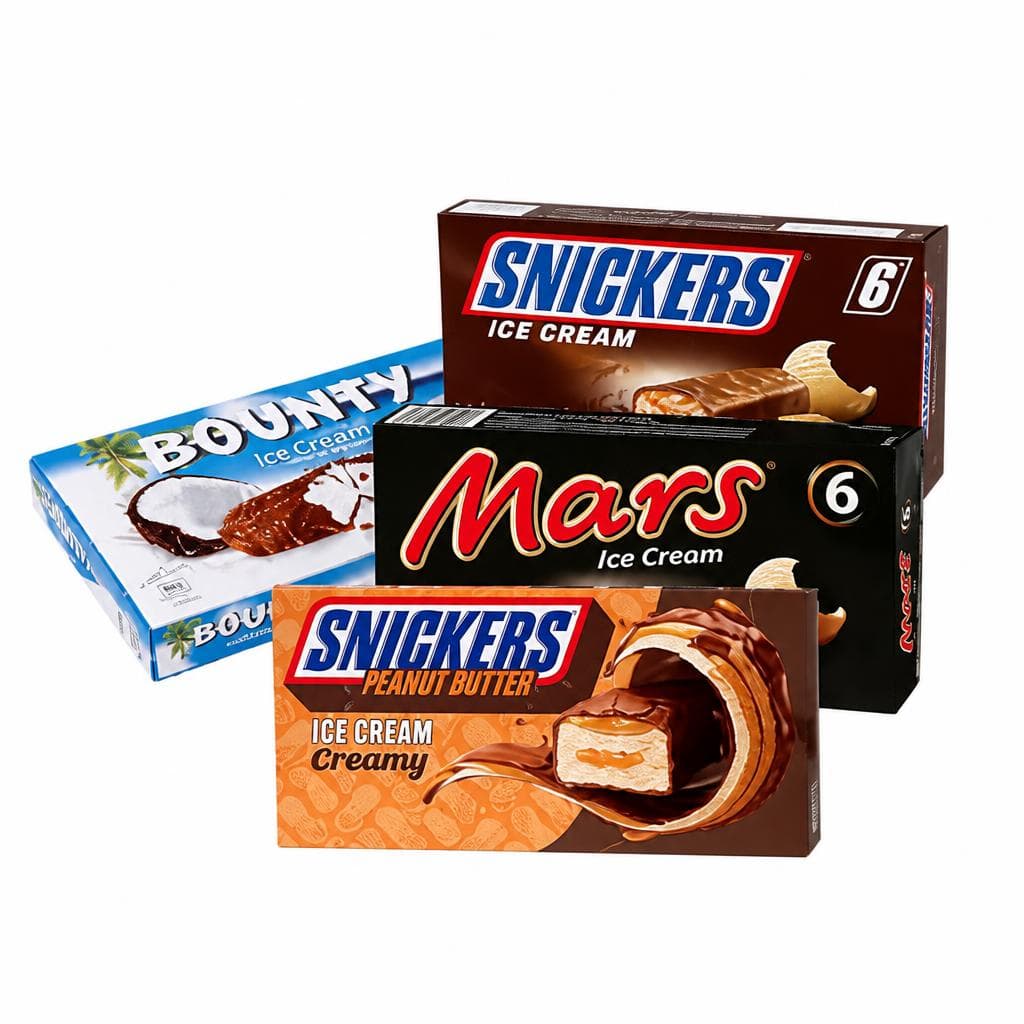 Sladoled Snickers, Twix, Mars ili Bounty 6x 34 - 6x 45,6 g Snickers, Twix, Mars, Bounty Akcija u trgovini Plodine