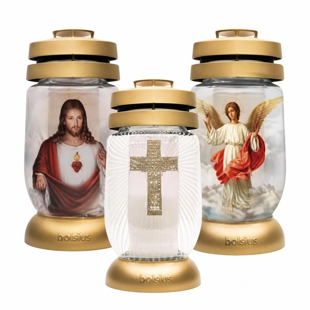 Bolsius Lampion Isus, križ, anđeo Akcija u trgovini Konzum