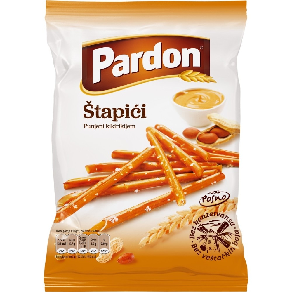 Pardon štapići od kikirikija 100 g - Akcija u trgovini Bakmaz