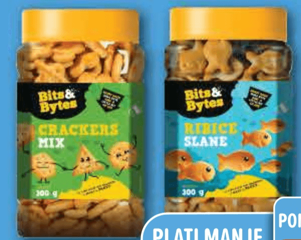 BITS&BYTES Krekeri i ribice 300 g - Akcija u trgovini Plodine