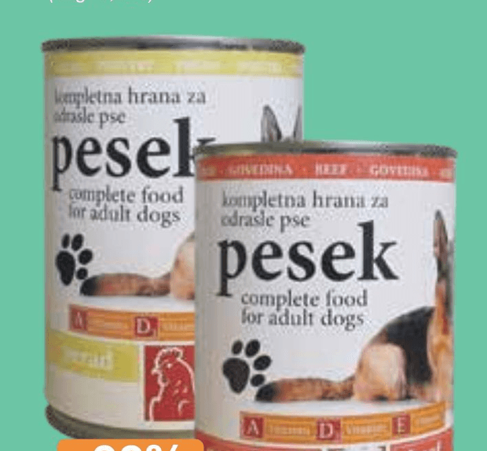 Hrana za pse Pesek 415 g - Akcija u trgovini KTC