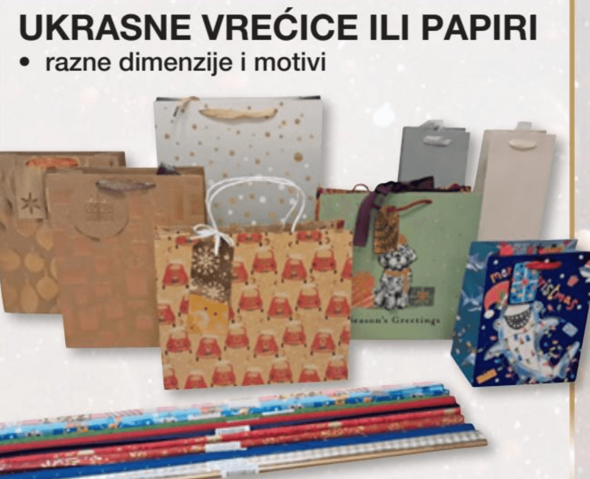 Ukrasne vrećice ili papiri - Akcija u trgovini Interspar