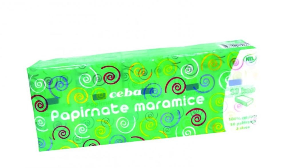 Papirnate maramice 3-sloj, 10 kom - Akcija u trgovini NTL