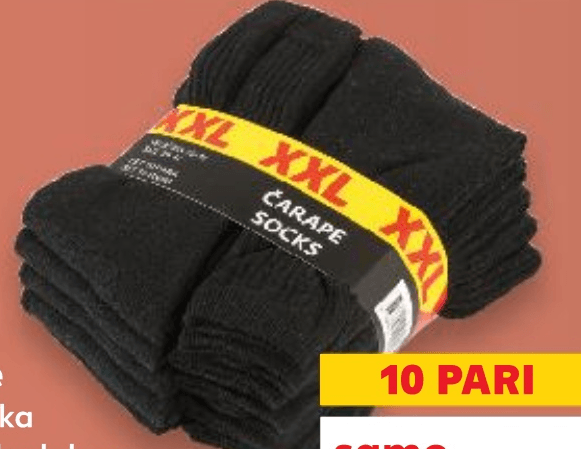 Čarape 10 pari - Akcija u trgovini Kaufland