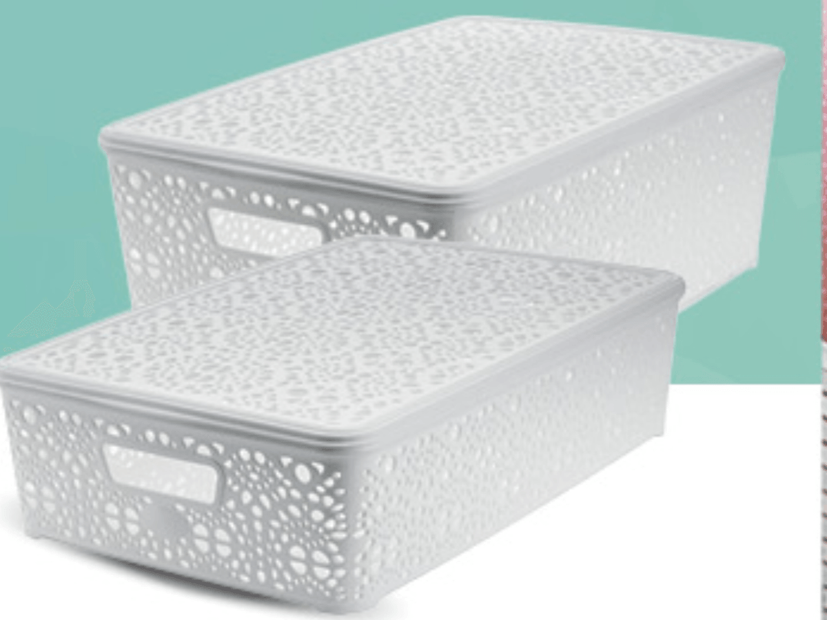 Košara s poklopcem Monaco XL dim.: 27x40,3x14,5cm - Akcija u trgovini Konzum