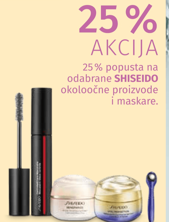 Odabrani Shiseido okoloočni proizvodi i maskare - Akcija u trgovini Mueller