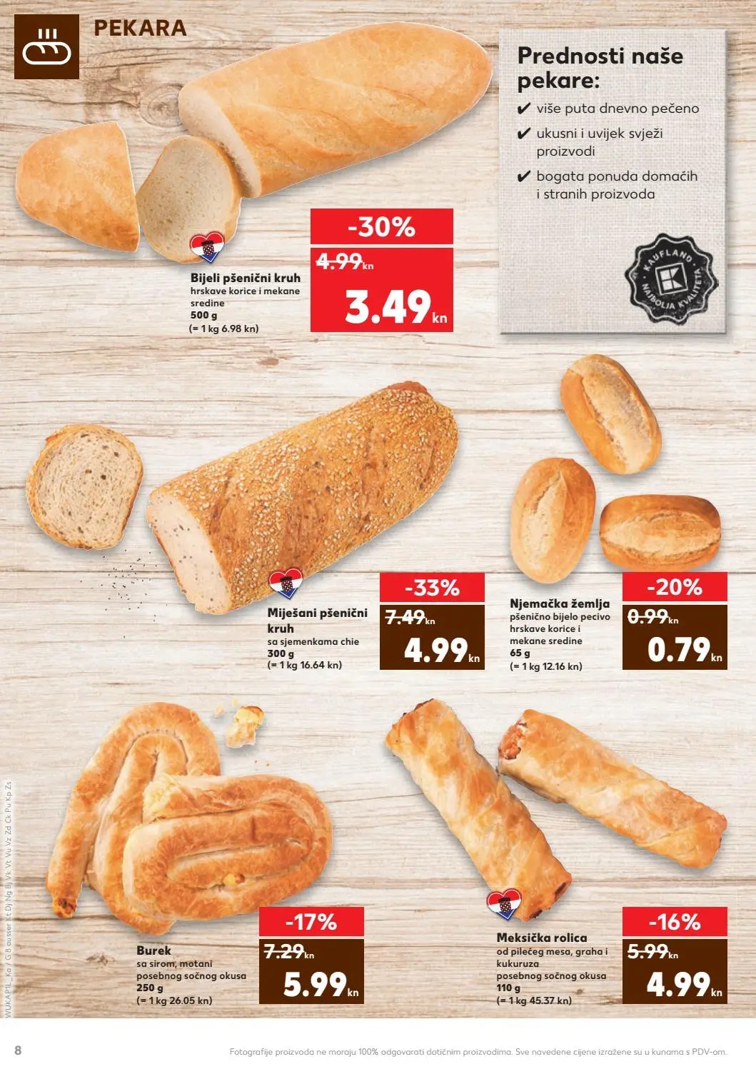 Pšenična peciva prepečena 6 x 50 g K Classic - Akcija u trgovini Kaufland