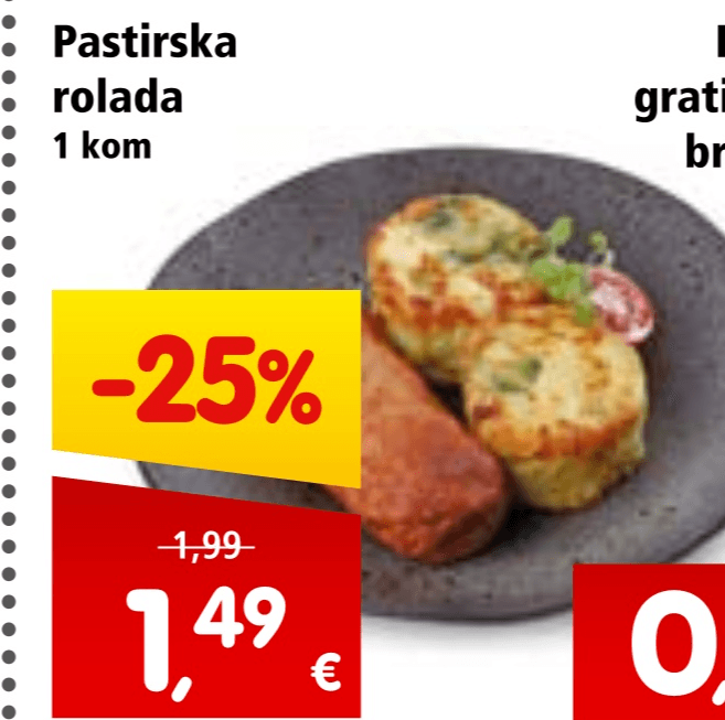 Pastirska rolada 1 kom - Akcija u trgovini Spar