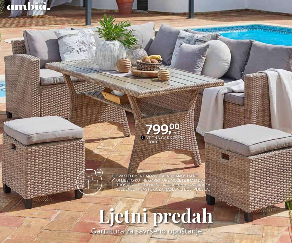 Vrtna garnitura Lionel ambia.garden - Akcija u trgovini Lesnina