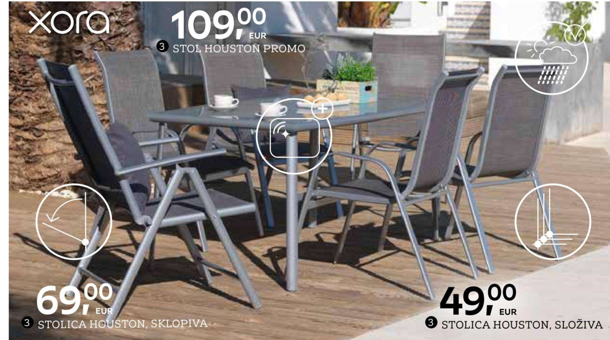 Stol Houston Promo Xora - Akcija u trgovini Lesnina