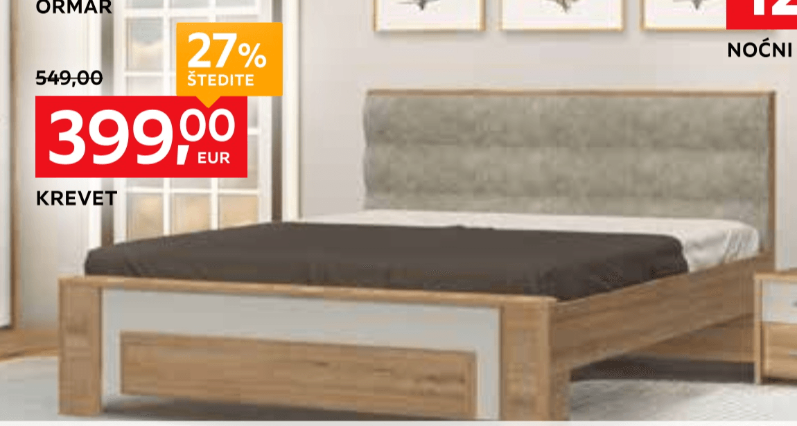 Krevet HOM'IN - Akcija u trgovini Lesnina
