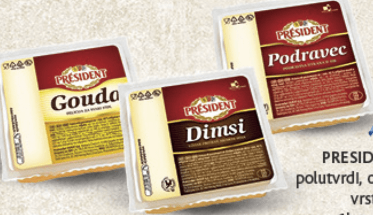 President sir polutvrdi 400g - Akcija u trgovini Konzum
