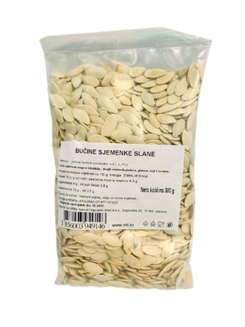 Bučine sjemenke slane 300 g - Akcija u trgovini NTL