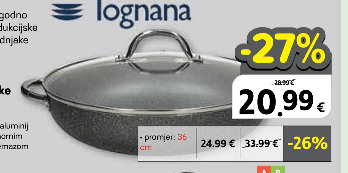 TOGNANA Tava s 2 ručke i poklopcem - Akcija u trgovini Plodine