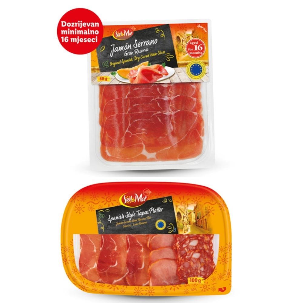 SOL&MAR Španjolska šunka 2 x 75 g - Akcija u trgovini Lidl