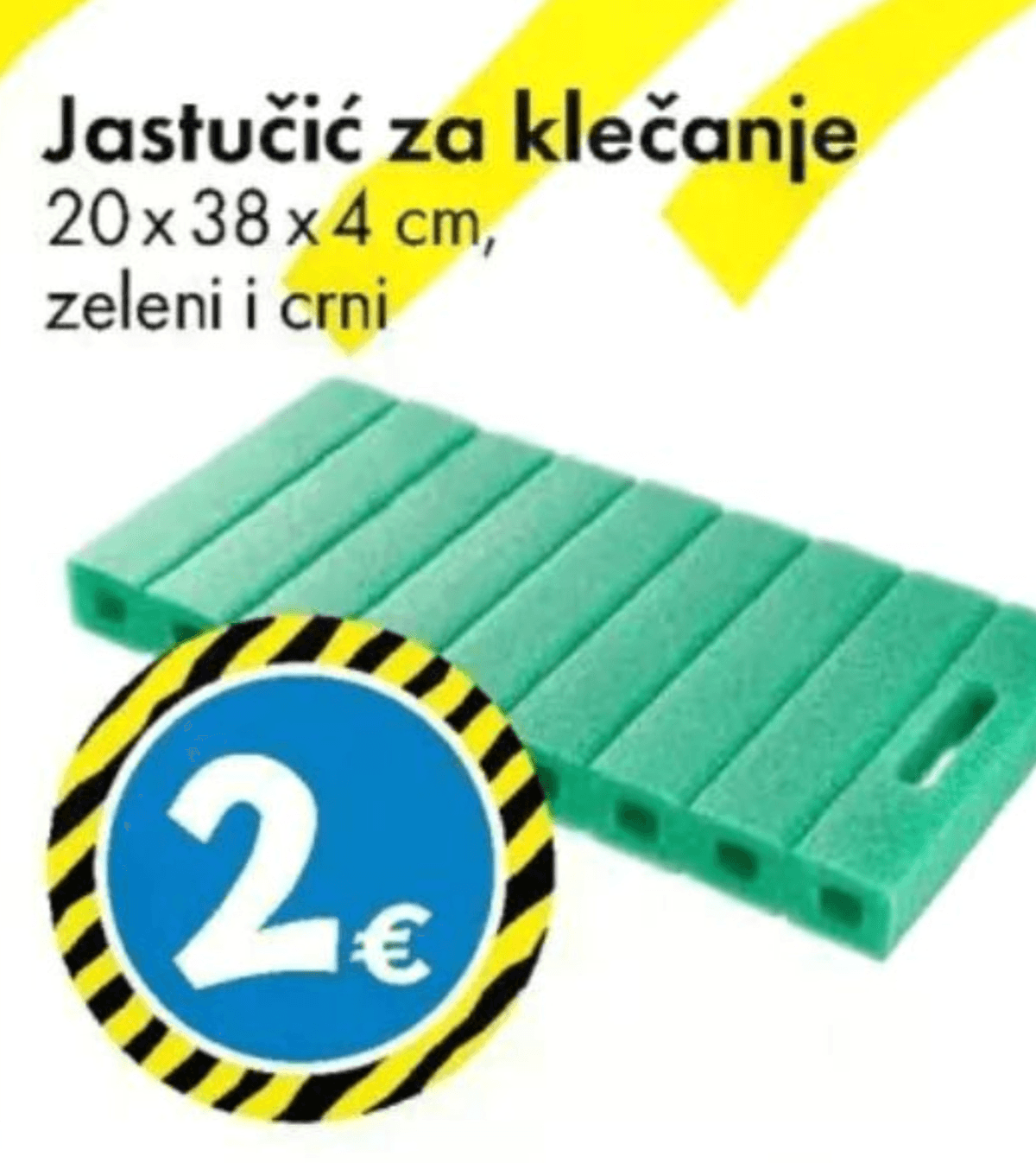 Jastučić za klečanje 20 x 38 x 4 cm - Akcija u trgovini Tedi
