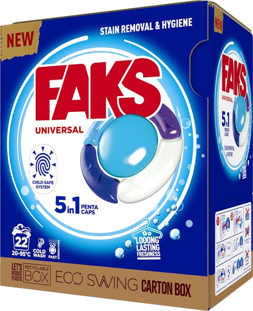 Kapsule za pranje rublja Faks 22 kom - Akcija u trgovini KTC