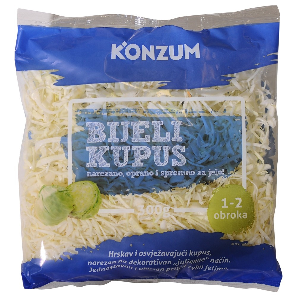 Konzum Bijeli kupus 300g - Akcija u trgovini Konzum