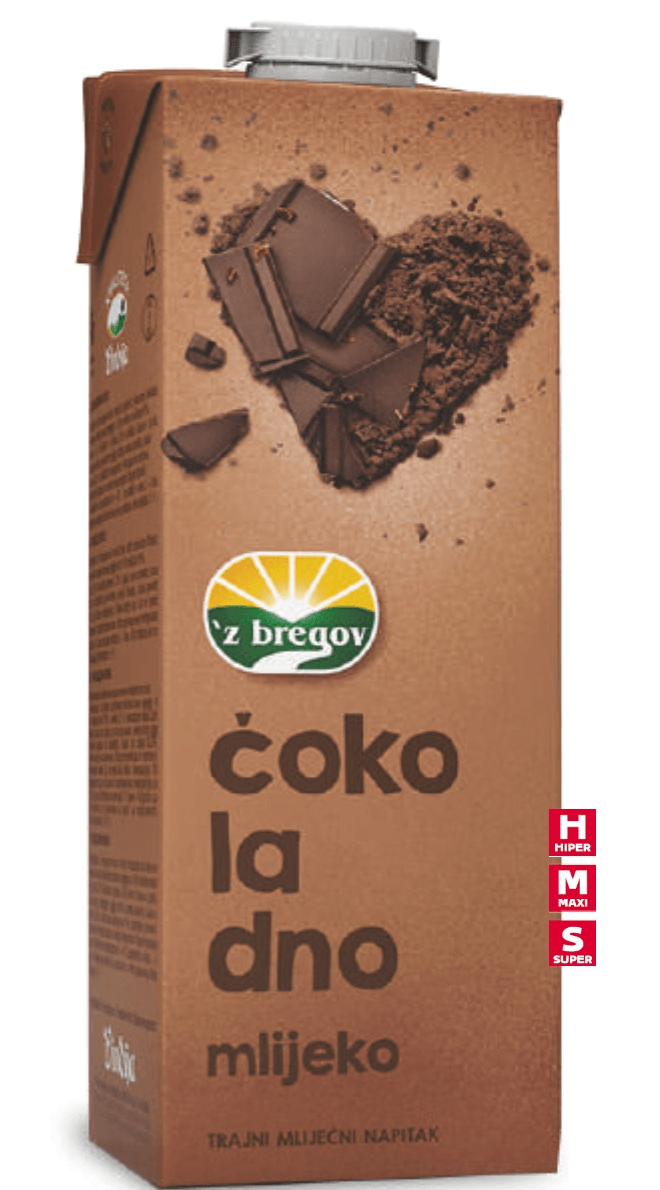 z bregov Čokoladno mlijeko 1 L Vindija - Akcija u trgovini Tommy