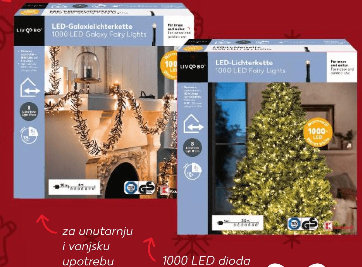 Žaruljice ukupna duljina kabela cca. 26 m ili 35 m LIV QO BO - Akcija u trgovini Kaufland