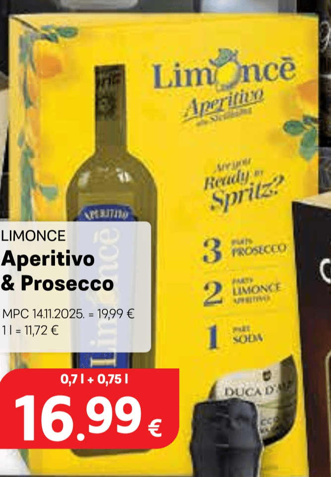 Limonce Aperitivo & Prosecco 0,7 l + 0,75 l - Akcija u trgovini Plodine
