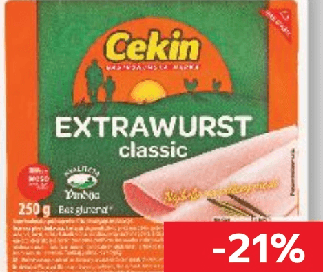 CEKIN Extrawurst 250 g - Akcija u trgovini Kaufland