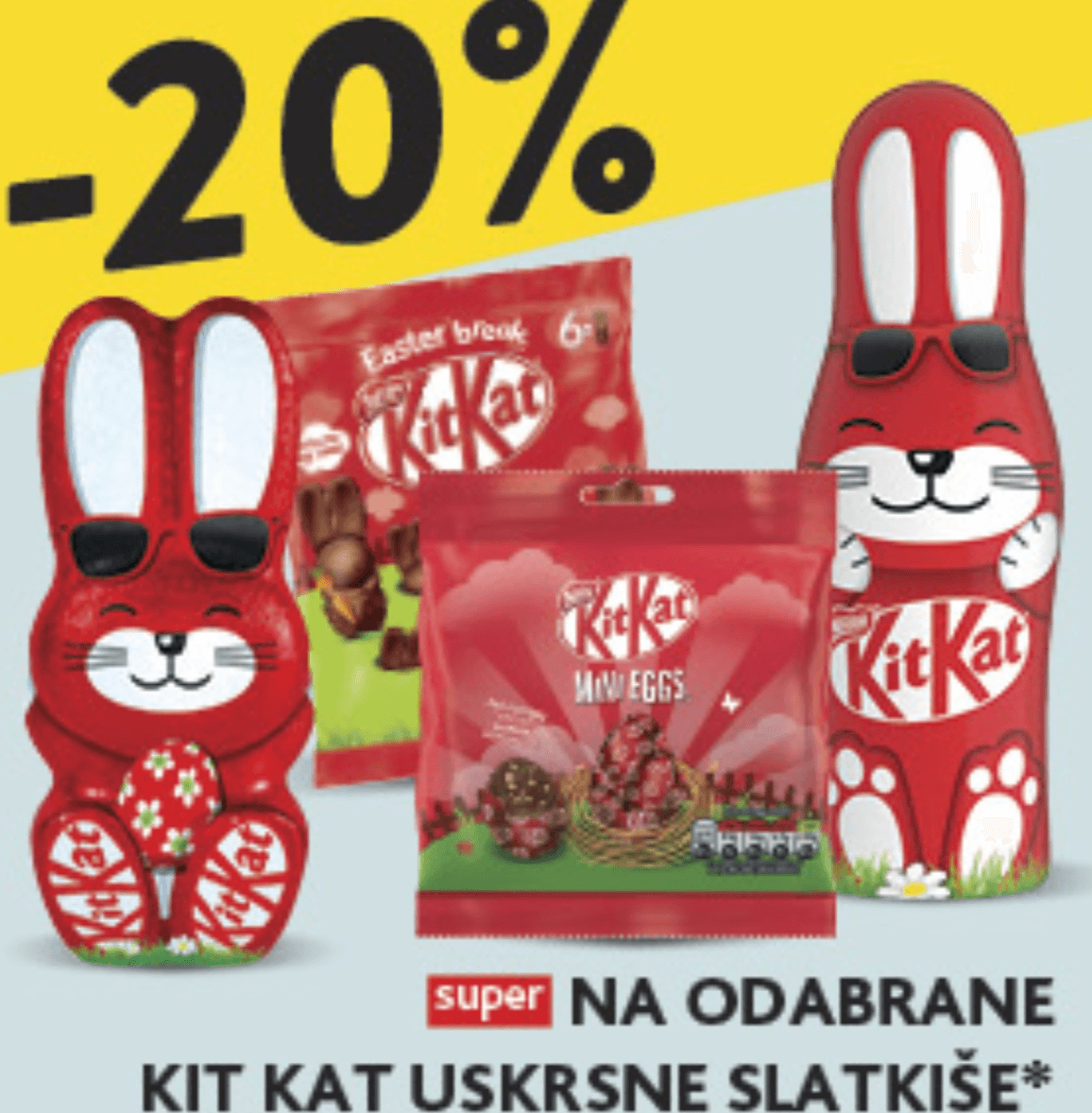 Odabrani Kit Kat uskršnji slatkiši - Akcija u trgovini Konzum