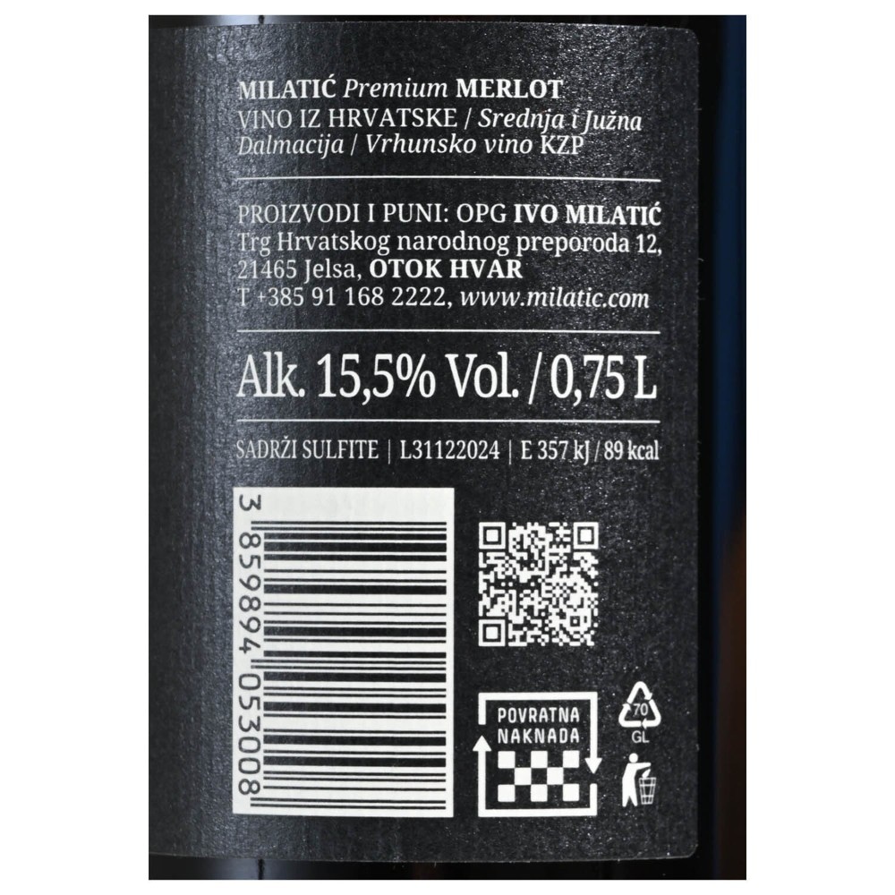Merlot 0,75L Akcija u trgovini Konzum