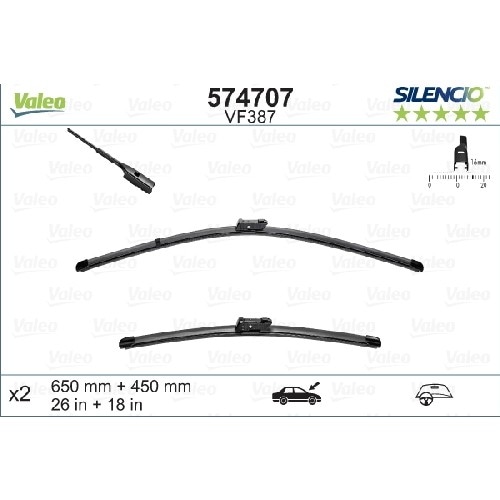 Metlice 650/450MM 574707 Valeo Silencio X.TRM VM387 - Akcija u trgovini Tokić