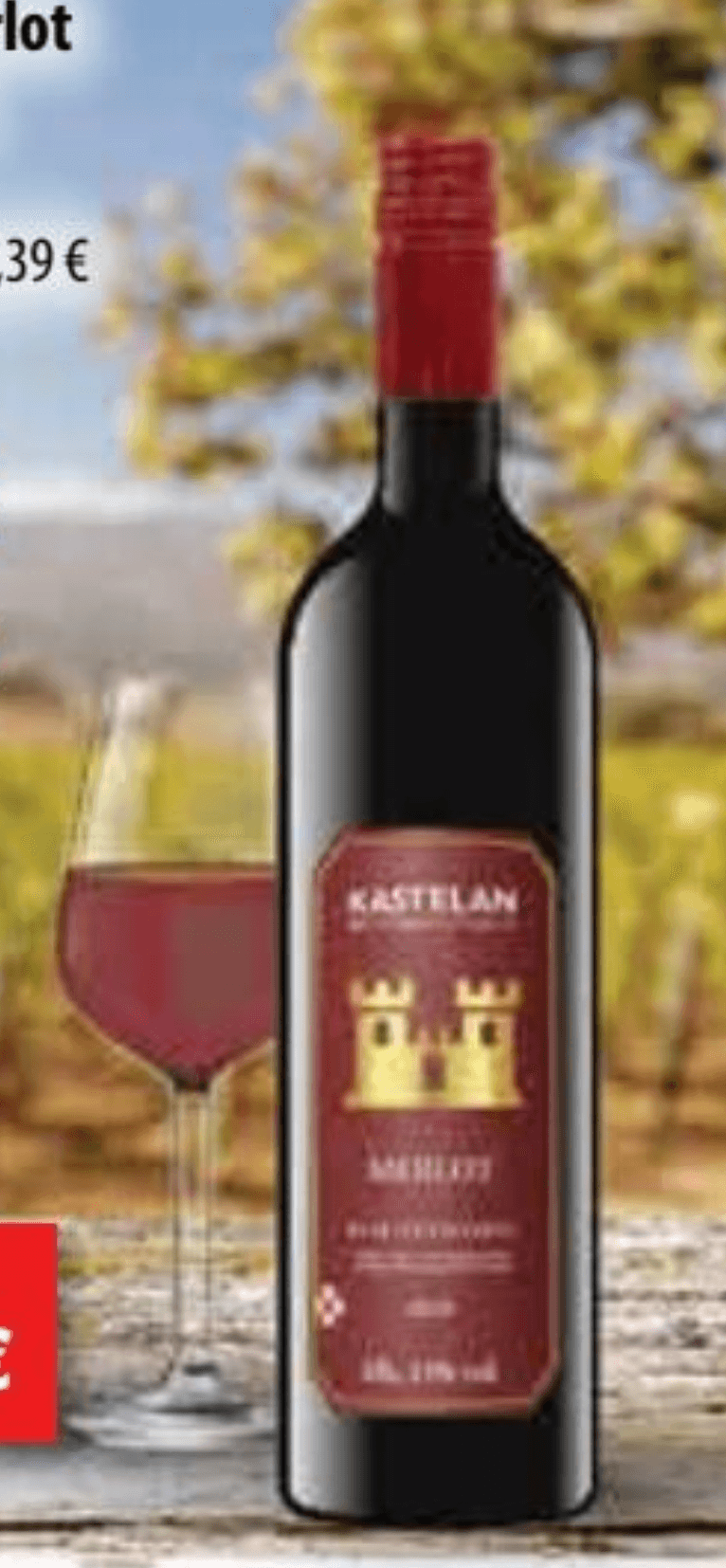 Vino crno Merlot Kastelan 0,75 l - Akcija u trgovini NTL