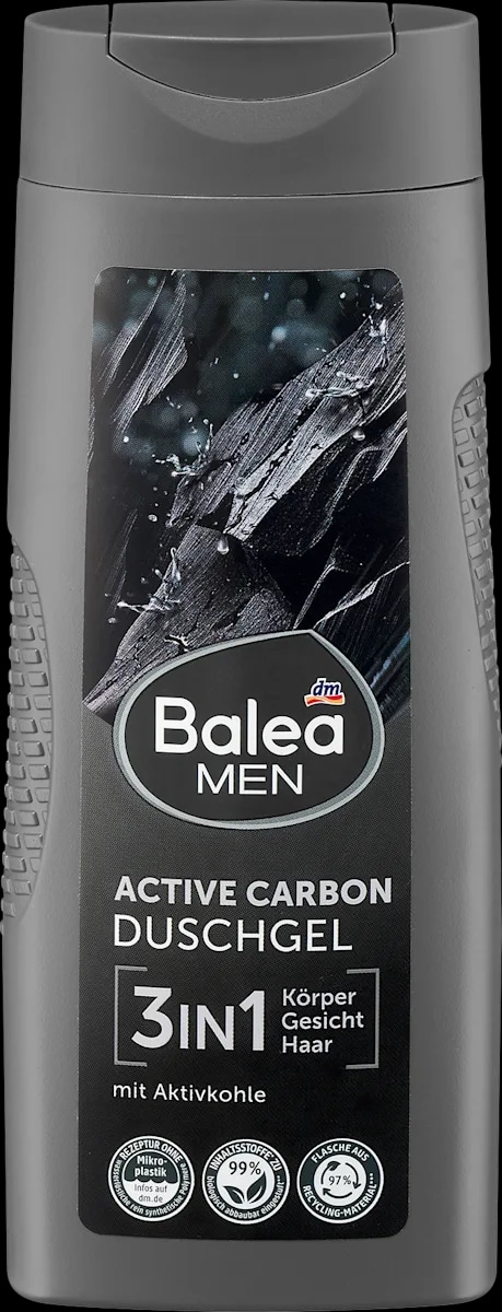 Balea MEN gel za tuširanje Active Carbon 300 ml Akcija u trgovini Dm