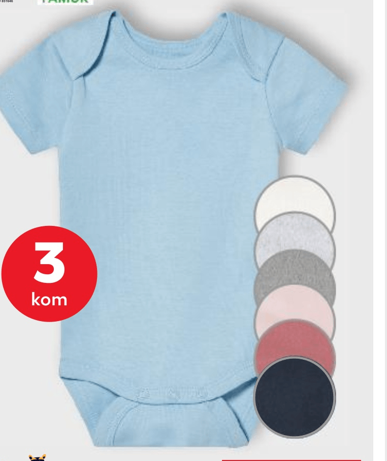 Kuniboo Body za bebe 3 kom - Akcija u trgovini Kaufland