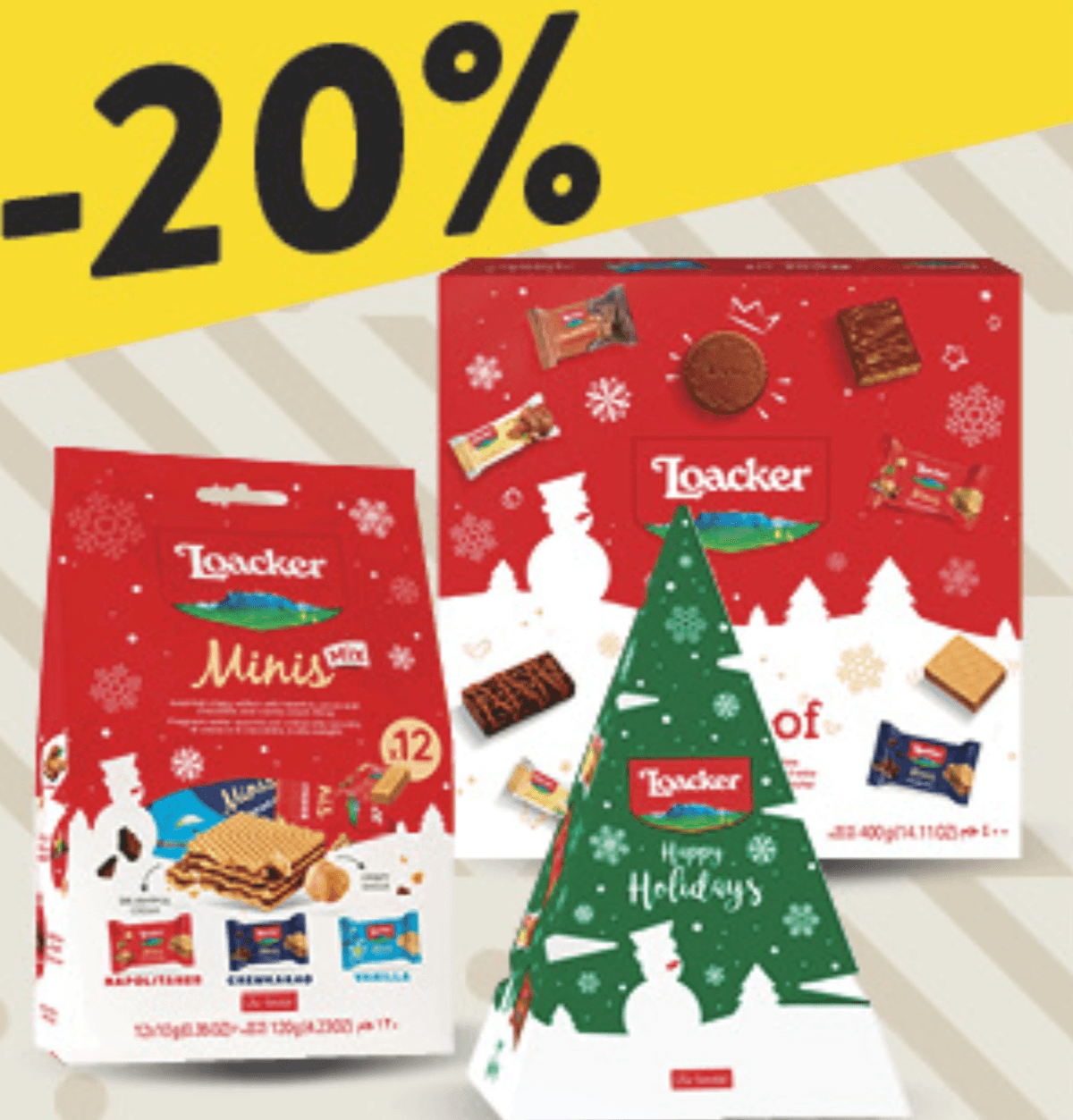 Odabrane Loacker božićne vafle - Akcija u trgovini Konzum