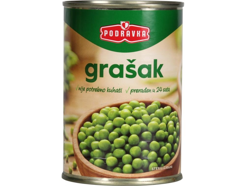 PODRAVKA Grašak 420g - Akcija u trgovini Pivac