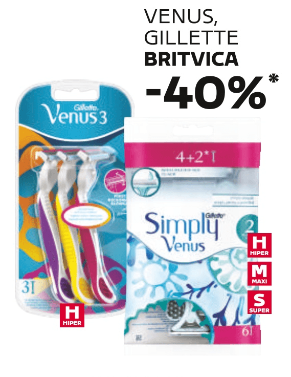 Venus, Gillette Britvica - Akcija u trgovini Tommy