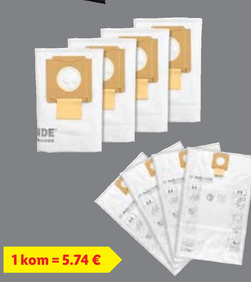 PARKSIDE PERFORMANCE Vrećice za usisavač 4 komada u setu - Akcija u trgovini Lidl