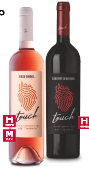 Rose ili Cabarnet Souvignon, Touch Vino rose ili crno 0,75 L - Akcija u trgovini Tommy
