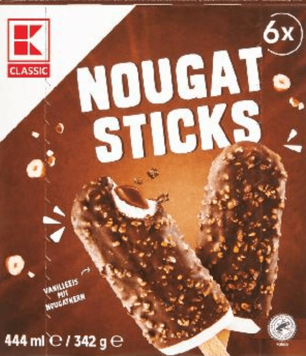 CLASSIC Sladoled na štapiću nougat 6x70 ml K Classic - Akcija u trgovini Kaufland
