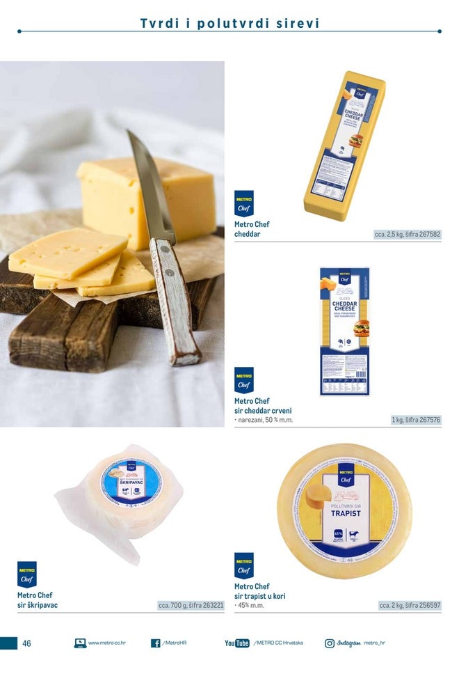 Metro Chef Cheddar sir 1 kg Akcija u trgovini Metro